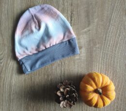 Kape za dojenčke - marelična z geometrijskim vzorcem