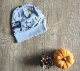 Kape za dojenčke - siva z motivom živali