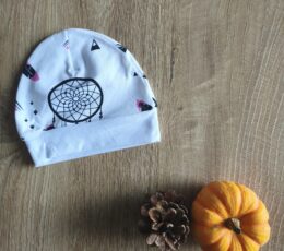 Kape za dojenčke - bela z motivom lovilec sanj