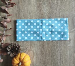 Otroški trak za ušesa - mint z motivom pikic