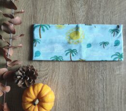 Otroški trak za ušesa - mint z morskim motivom