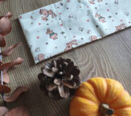 Otroški trak za ušesa - bež z živalskim vzorcem