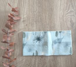 Otroški trak za ušesa - mint z motivom slonov