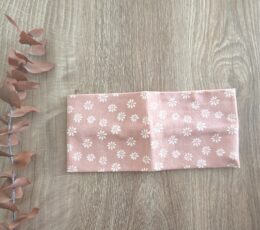 Otroški trak za ušesa - mareličen s cvetličnim vzorcem