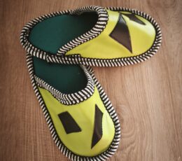 Otroški usnjeni copati z geometrijskim vzorcem, 32-33