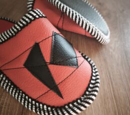 Otroški usnjeni copati z geometrijskim vzorcem, 32-33