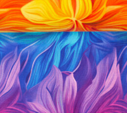 Bombažni jersey Črte akvarel - barvite - 2259