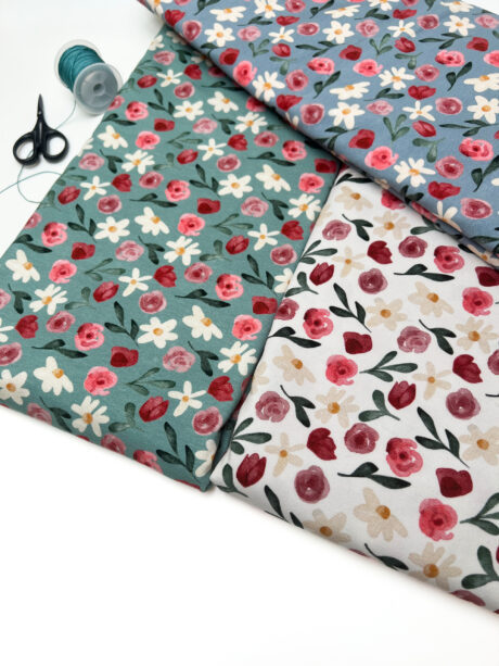 Bombažni jersey – elastično blago za majice in otroška oblačila Cvet (6)