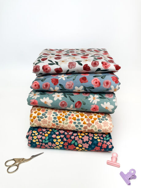 Bombažni jersey – elastično blago za majice in otroška oblačila Cvet (8)