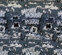 Bombažni jersey Disney - siva - 450