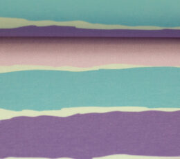 Bombažni jersey Črte - pastelne - 805