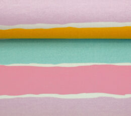 Bombažni jersey Črte - pastelne - 801