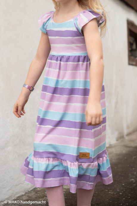 Bombažni jersey – elastično blago za majice in otroška oblačila Pastelne črte (9)