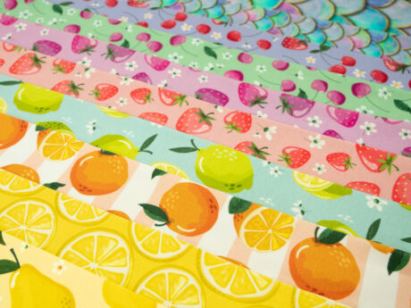 Bombažni jersey – elastično blago za majice in otroška oblačila Poletni vrt (1)