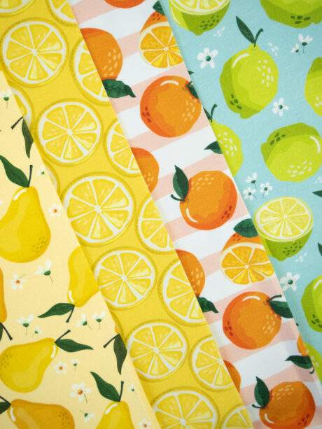 Bombažni jersey – elastično blago za majice in otroška oblačila Poletni vrt (18)