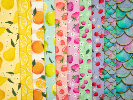 Bombažni jersey – elastično blago za majice in otroška oblačila Poletni vrt (3)