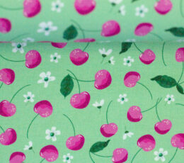 Bombažni jersey Češnje - mint - 262