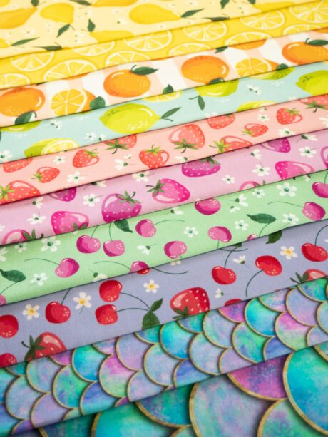 Bombažni jersey – elastično blago za majice in otroška oblačila Poletni vrt (4)