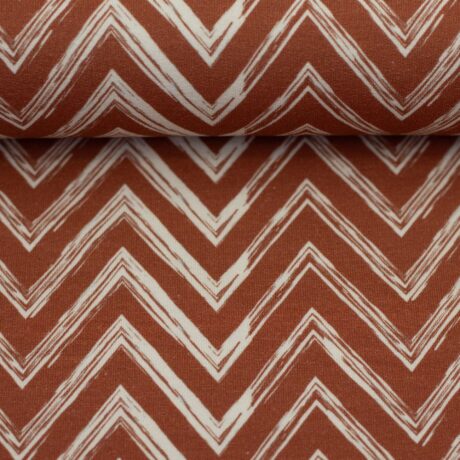 Bombažna prevešanka Geometrijski - oranžna - 713 (3)