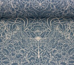 Bombažni jersey Cvetlični – modra – 258