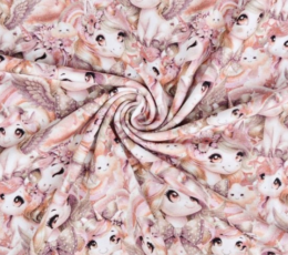 Bombažni jersey Samorog - roza - 853